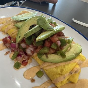 Eggs Up Grill - Baja Chicken Omelet - Breakfast & Brunch Near Me - Stroudsburg, Pennsylvania Eggs Up Grill - Baja Chicken Omelet - Breakfast & Brunch Near Me - Stroudsburg, Pennsylvania
