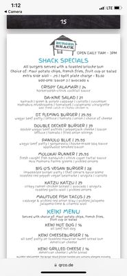 Menu photo 8 Burger Shack Kapalua, HI Menu photo 8 Burger Shack Kapalua, HI