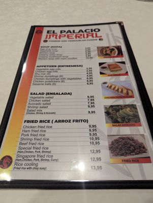 Menu photo 5 El Palacio Imperial Albuquerque, NM