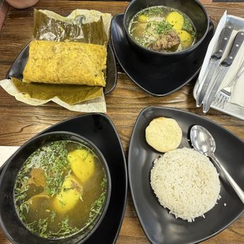 Parceros Bakery - # 12 Tamal Tolimense sopa Caldo de Costilla/ Beef rib soup (every day) Porcion de Arroz - Bakeries Near Me - Rego Park, New York
