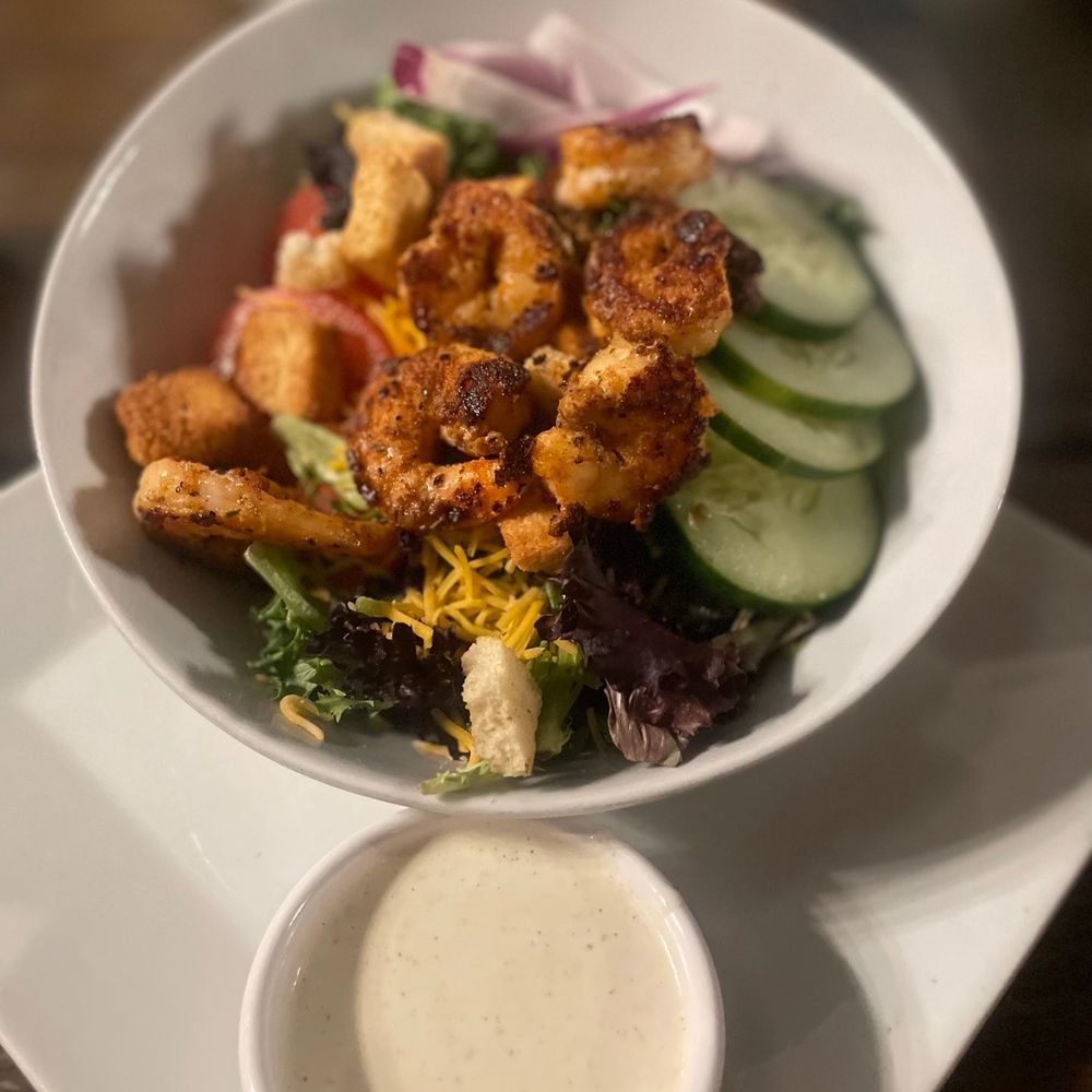 The Big Easy - House Salad with Blackened Shrimp - Cajun/Creole Near Me - Raleigh, North Carolina The Big Easy - House Salad with Blackened Shrimp - Cajun/Creole Near Me - Raleigh, North Carolina