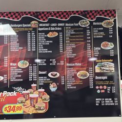 Speedway Mex Grill - Menu as of 01/04/2026