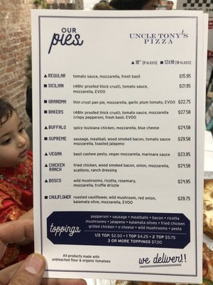 Menu photo 4 Uncle Tony's Pizza New York, NY Menu photo 4 Uncle Tony's Pizza New York, NY