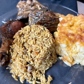 Caribbean Dynasty - Jerk Chicken, Rice and Peas, Mac and Cheese ($15) - Caribbean Near Me - Baltimore, Maryland