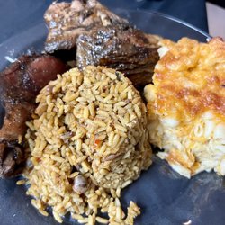 Caribbean Dynasty - Jerk Chicken, Rice and Peas, Mac and Cheese ($15)