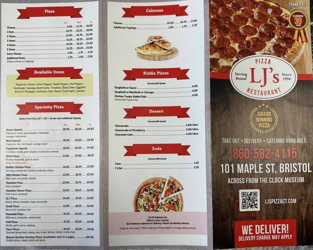 L J's Pizza Restaurant Logo