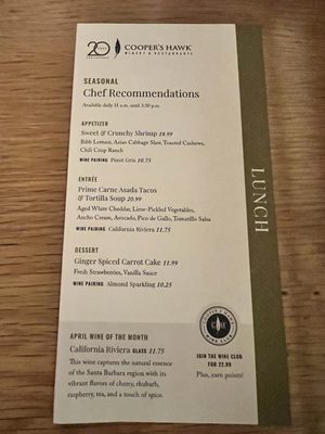 Menu photo 8 Cooper’s Hawk Winery & Restaurant Oak Park, IL Menu photo 8 Cooper’s Hawk Winery & Restaurant Oak Park, IL