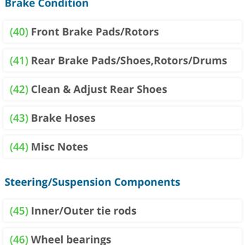 Chapel Hill Tire - Franklin St - this is the checkup corresponding to the car which (they discovered 3 days later) had less than 1mm of rear break pads remaining - Tires Near Me - Chapel Hill, North Carolina