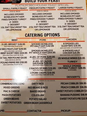 Menu photo 2 Platnum BBQ Little Rock, AR