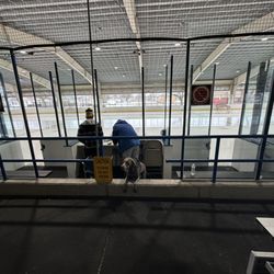 John & Dede Howard Ice Arena - Scorekeeping between the boxes.