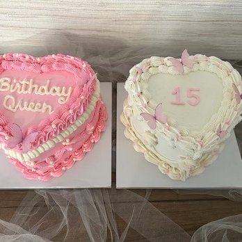 Cakes By Lissette - Two heart shaped cakes - Cupcakes Near Me Cakes By Lissette - Two heart shaped cakes - Cupcakes Near Me