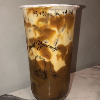 Tea and Milk - Look how pretty the pumpkin paste is in the drink!!! - Bubble Tea Near Me - Brooklyn, New York Tea and Milk - Look how pretty the pumpkin paste is in the drink!!! - Bubble Tea Near Me - Brooklyn, New York