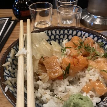 Toukei - Salmon Don--- recommended, the sesame seed rice got me... - Izakaya Near Me - Houston, Texas