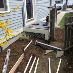 1/ The railing that is no longer there was extremely rotten. Turns out the corner post was too