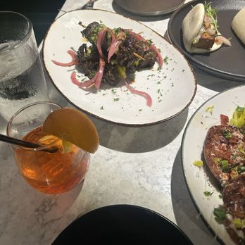 Bar Cicchetti - Wagyu Beef & Pepper Skewers Aperol Spritz - New American Near Me - Oklahoma City, Oklahoma