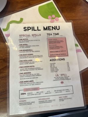 Menu photo 1 Spill Coffee Wilmington, NC