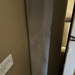 mover leaving the couch and cushions on the staircase without any protection