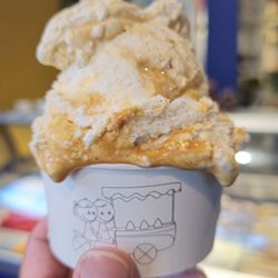 Ed's Real Scoop - Burnt Marshmallow and Cookies and Cream on the bottom