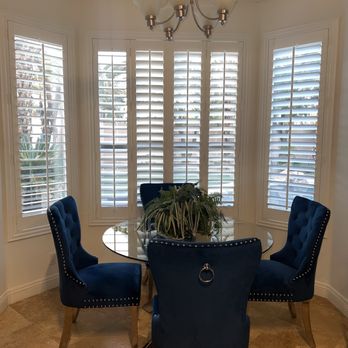 Shutters Cheap - The kitchen nook area - Shades & Blinds Near Me