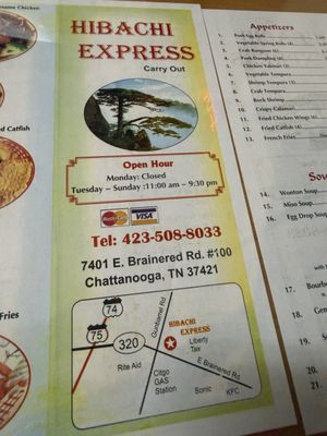 Menu photo 4 Hibachi Express Chattanooga, TN