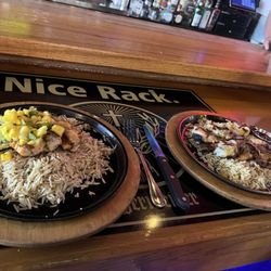 Cunningham's Journal on the Bricks - Salon skewers on the left and shrimp skewers on the right