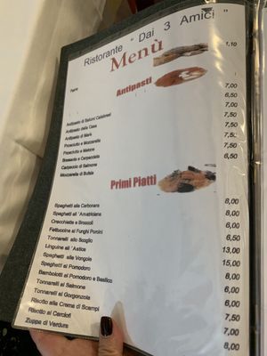 Menu photo 3 Trattoria Dai Tre Amici Al Pantheon Rome, RM Menu photo 3 Trattoria Dai Tre Amici Al Pantheon Rome, RM