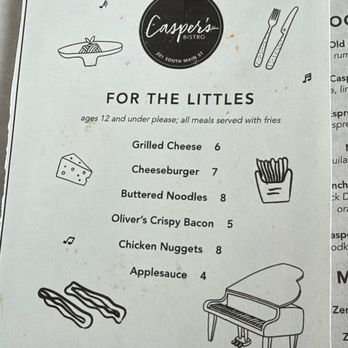 Casper’s Bistro - Kids Menu - American Near Me - Goodlettsville, Tennessee