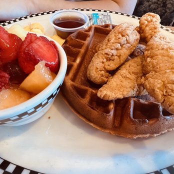 Black Bear Diner - Pleasanton - Chicken & Waffle & Eggs (1400-1440 cals.) - American Near Me - Pleasanton, California Black Bear Diner - Pleasanton - Chicken & Waffle & Eggs (1400-1440 cals.) - American Near Me - Pleasanton, California