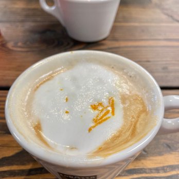 Big Bear Biscuits - Honey bear latte (orange and honey). Very nice. - Coffee & Tea Near Me - Brownsburg, Indiana