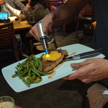 Kona Grill - Busser heated the butter 15 min of flagging him down, having him get a torch and "fire finish". Refired because of the wait. This is wagyu. - New American Near Me - Iselin, New Jersey Kona Grill - Busser heated the butter 15 min of flagging him down, having him get a torch and "fire finish". Refired because of the wait. This is wagyu. - New American Near Me - Iselin, New Jersey