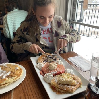 The Jagged Fork - Pancake sampler. - Breakfast & Brunch Near Me - Grosse Pointe, Michigan The Jagged Fork - Pancake sampler. - Breakfast & Brunch Near Me - Grosse Pointe, Michigan