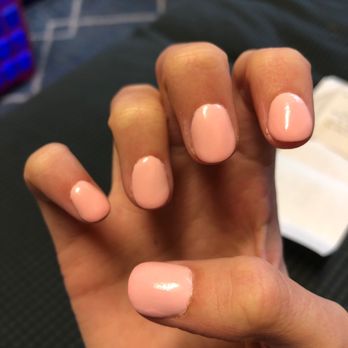 Allure Nail Spa - Very uneven nail shaping, still powder stuck on my fingers, and the polish is bumpy on the top as well. - Nail Salons Near Me - Atlanta, Georgia