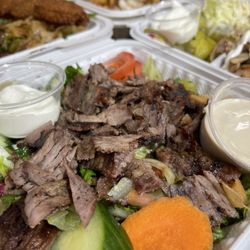 Shawarma Royale Plus - Beef and Lamb Shawarma on Salad