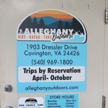 Alleghany Outdoors - Hours and dates of operation - Tubing Near Me - Covington, Virginia Alleghany Outdoors - Hours and dates of operation - Tubing Near Me - Covington, Virginia