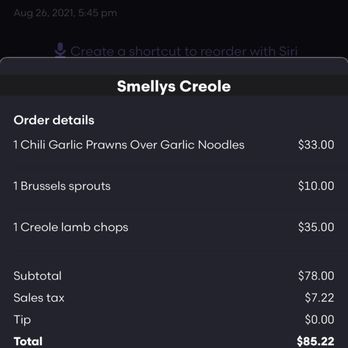 Chef Smelly's - Grub hub receipt - Cajun/Creole Near Me - Oakland, California Chef Smelly's - Grub hub receipt - Cajun/Creole Near Me - Oakland, California