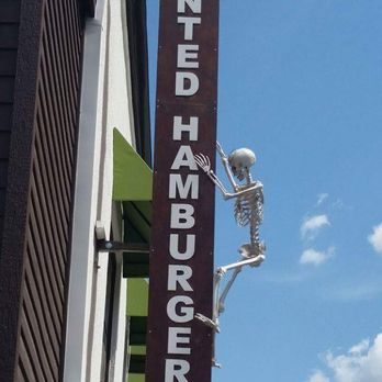 Haunted Hamburger - Love the skeleton décor!!! - Burgers Near Me - Jerome, Arizona Haunted Hamburger - Love the skeleton décor!!! - Burgers Near Me - Jerome, Arizona