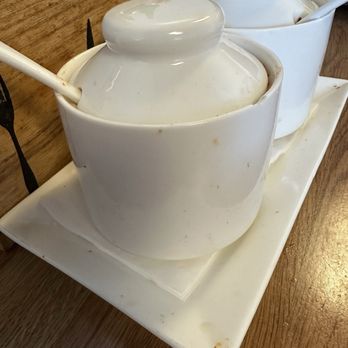 Anchi A La Carte - All the tables had these and they all looked this dirty. - Vietnamese Near Me - Amherst, New York