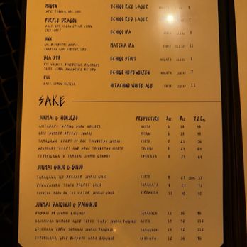 Wild Orange - Shots, Beer, Sake Menu 02.27.2026 - Cocktail Bars Near Me - Honolulu, Hawaii