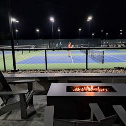 Johnson Ranch Sports Club- South - Fire Pit Table in the Pickle Patio near the pickleball courts