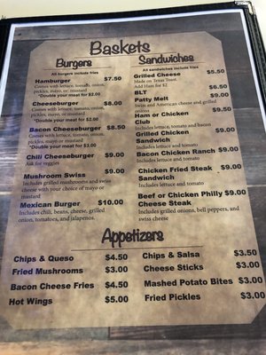 Menu photo 1 JW's Waurika, OK Menu photo 1 JW's Waurika, OK