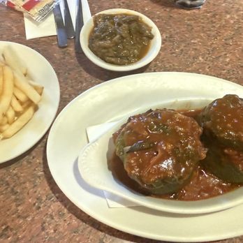 Stewart Airport Diner - Stuffed Peppers, French Fries, and Stewed Green Beans - Diners Near Me - Newburgh, New York Stewart Airport Diner - Stuffed Peppers, French Fries, and Stewed Green Beans - Diners Near Me - Newburgh, New York