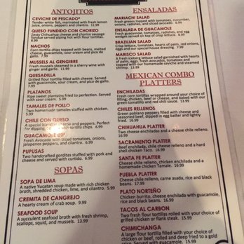 Mariachi Restaurant - The menu being it's not found anywhere with a price list - Mexican Near Me - Rehoboth Beach, Delaware