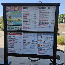 Andy's Frozen Custard - Menu board (Concretes, Shakes & Malts, Sundaes & Splits plus more