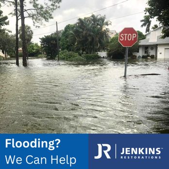 Jenkins Restorations - flooded street with stop sign - General Contractors Near Me - Chesapeake, Virginia