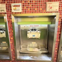 Wild Cherry - Left side: Pineapple Soft-Serve Right side : delicious non fat very strawberry