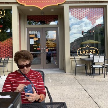 Laziza Mediterranean Grill - Sitting on sidewalk in October, very nice! - Mediterranean Near Me - Augusta, Georgia