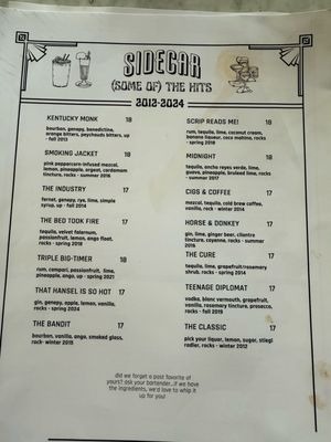 Menu photo 3 Sidecar San Luis Obispo, CA Menu photo 3 Sidecar San Luis Obispo, CA