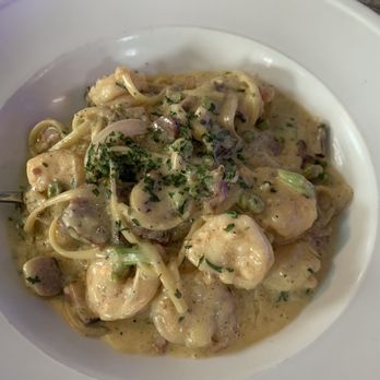 19 Degrees North - Shrimp carbonara with pork belly - Seafood Near Me - Dahlonega, Georgia