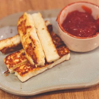Nando's Peri-Peri - Halloumi Cheese Sticks with Chili Jam for dipping - Chicken Shop Near Me - Addison, Texas