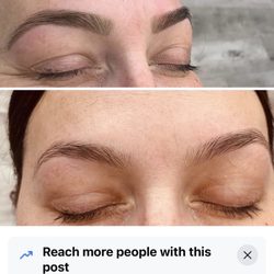 Esthetic Brow Beauty Salon - Henna color after threading